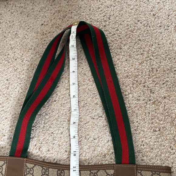 Authentic Gucci Tote Bag Brown PVC Used Handbag Vintage - Picture 13 of 16